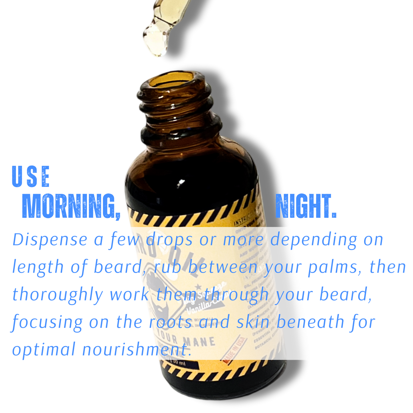 Beard Oil - Big Squeeze Vanilla-Citrus Growth Oil (1 fl oz) "Grow Your Mane"
