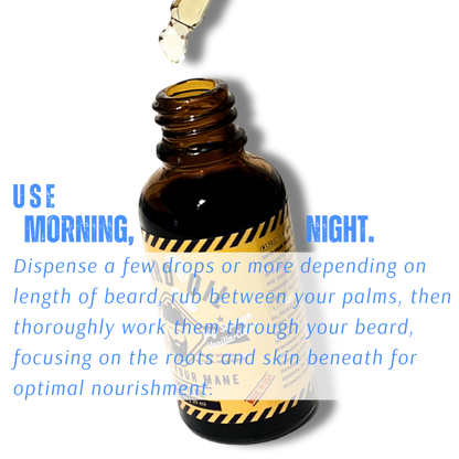Beard Oil - Big Squeeze Vanilla-Citrus Growth Oil (1 fl oz) "Grow Your Mane"