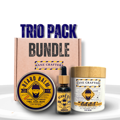 Trio Pack - Natural Beard Care Bundle - "Tame - Nourish - Grow"