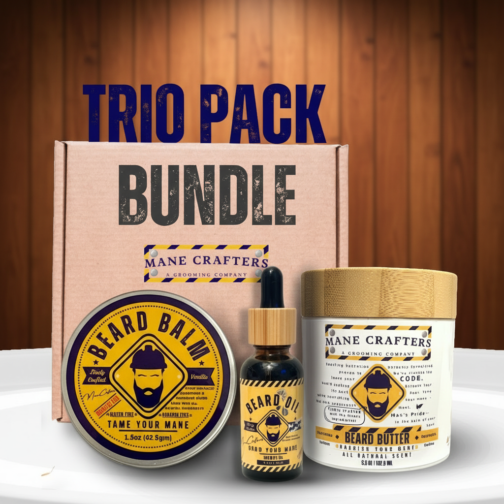 Trio Pack - Natural Beard Care Bundle - "Tame - Nourish - Grow"