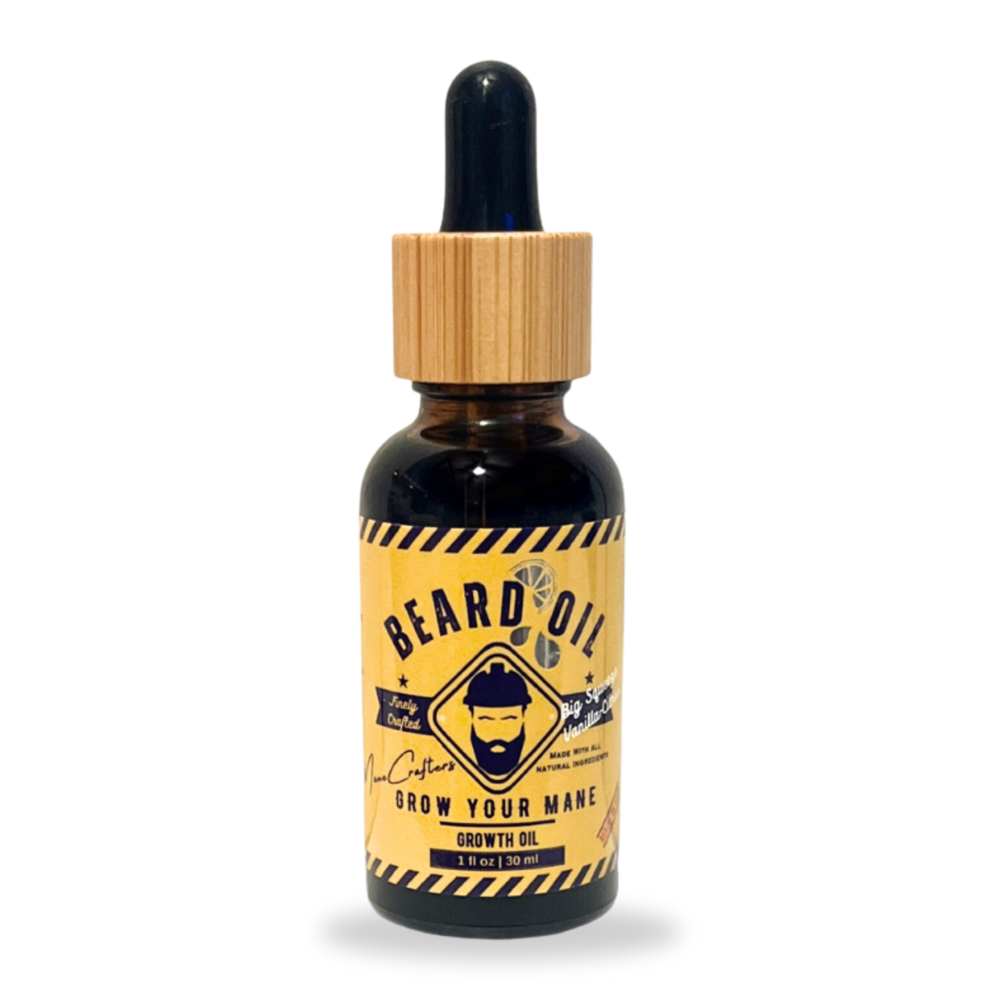 Beard Oil - Big Squeeze Vanilla-Citrus Growth Oil (1 fl oz) "Grow Your Mane"